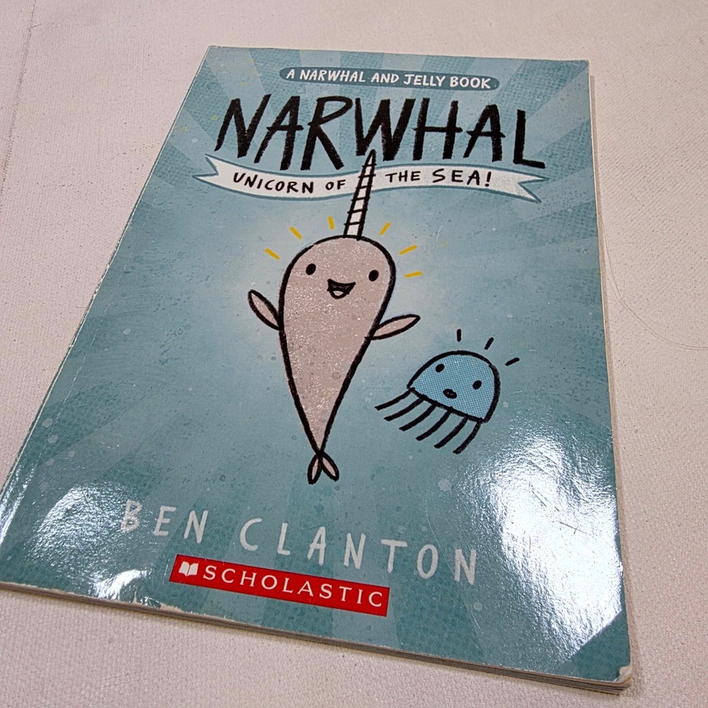 Scholastic Narwhal Unicorn of the Sea Ben Clanton Blue Graphic Novel Book